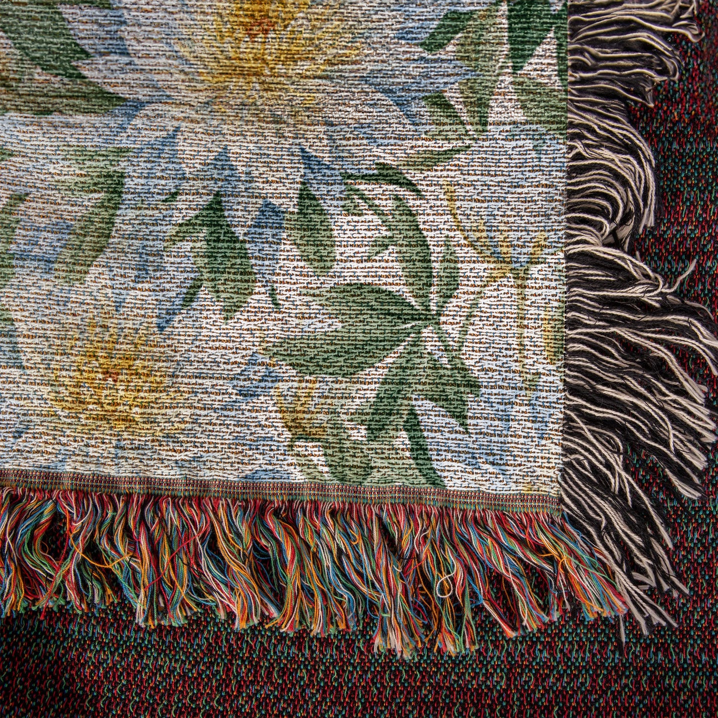 Spring Flowers Pattern 012 - 50" x 60" Heirloom Woven Blanket