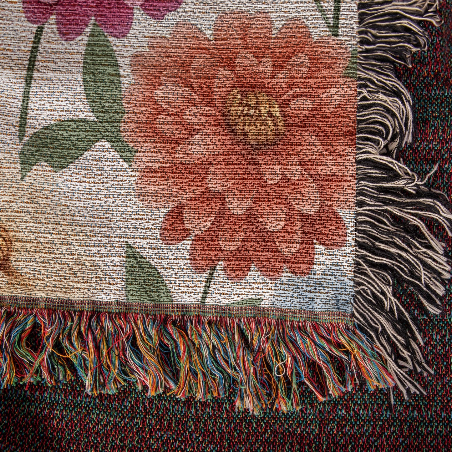 Spring Flowers Pattern 010 - 50" x 60" Heirloom Woven Blanket