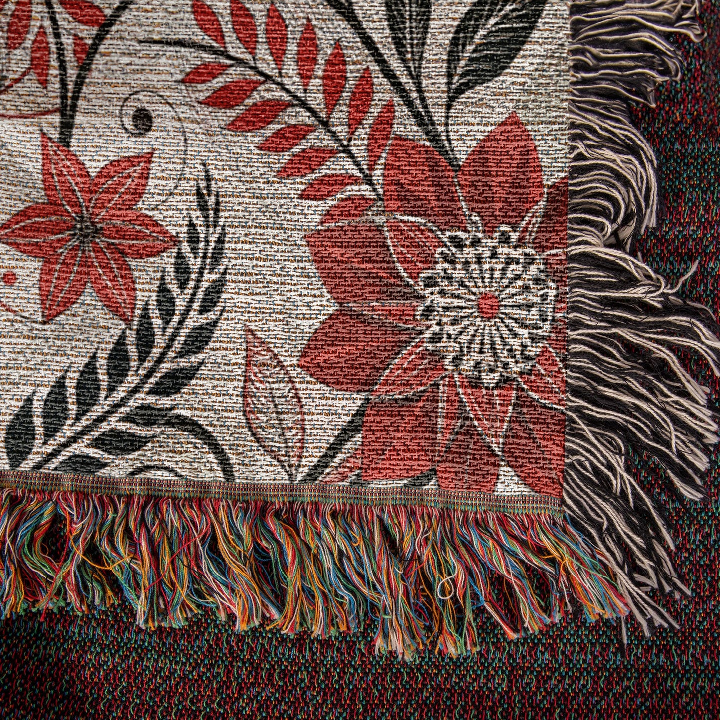Oversized Floral Pattern 001 - 50" x 60" Heirloom Woven Blanket