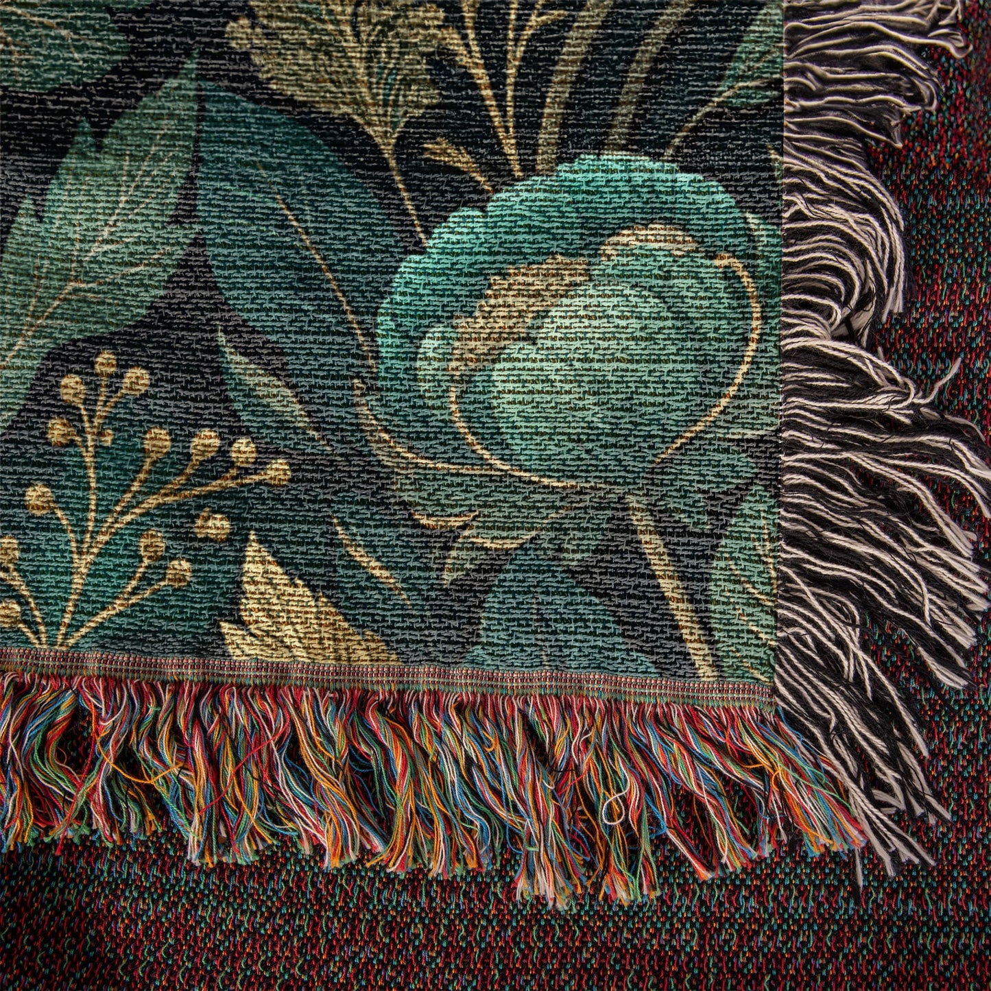 Oversized Floral Pattern 003 - 50" x 60" Heirloom Woven Blanket