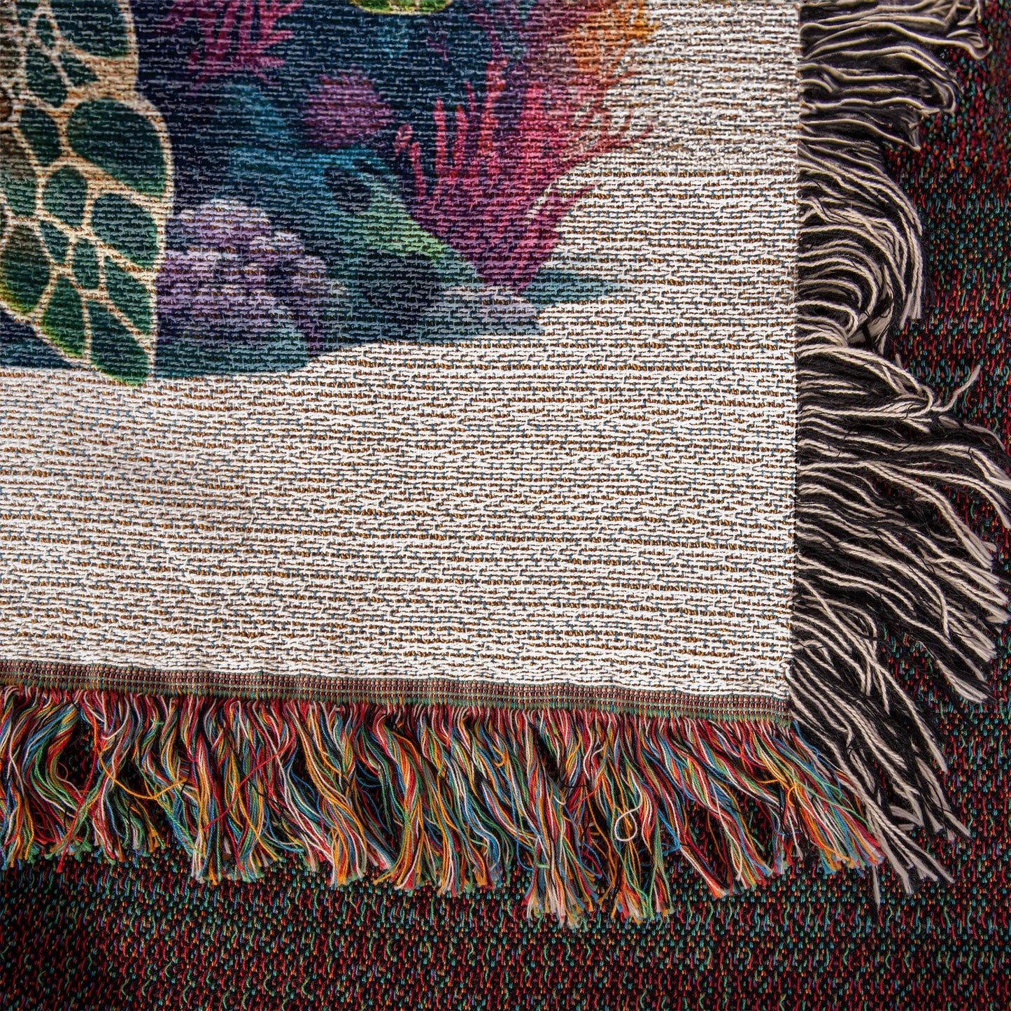 Cute Sea Turtle 006 - 50" x 60" Heirloom Woven Blanket