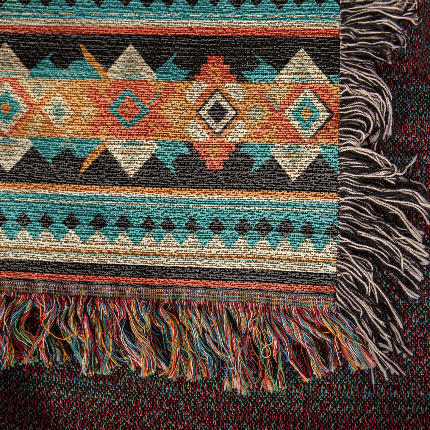 Mexican Textile Pattern 002 - 50" x 60" Heirloom Woven Blanket