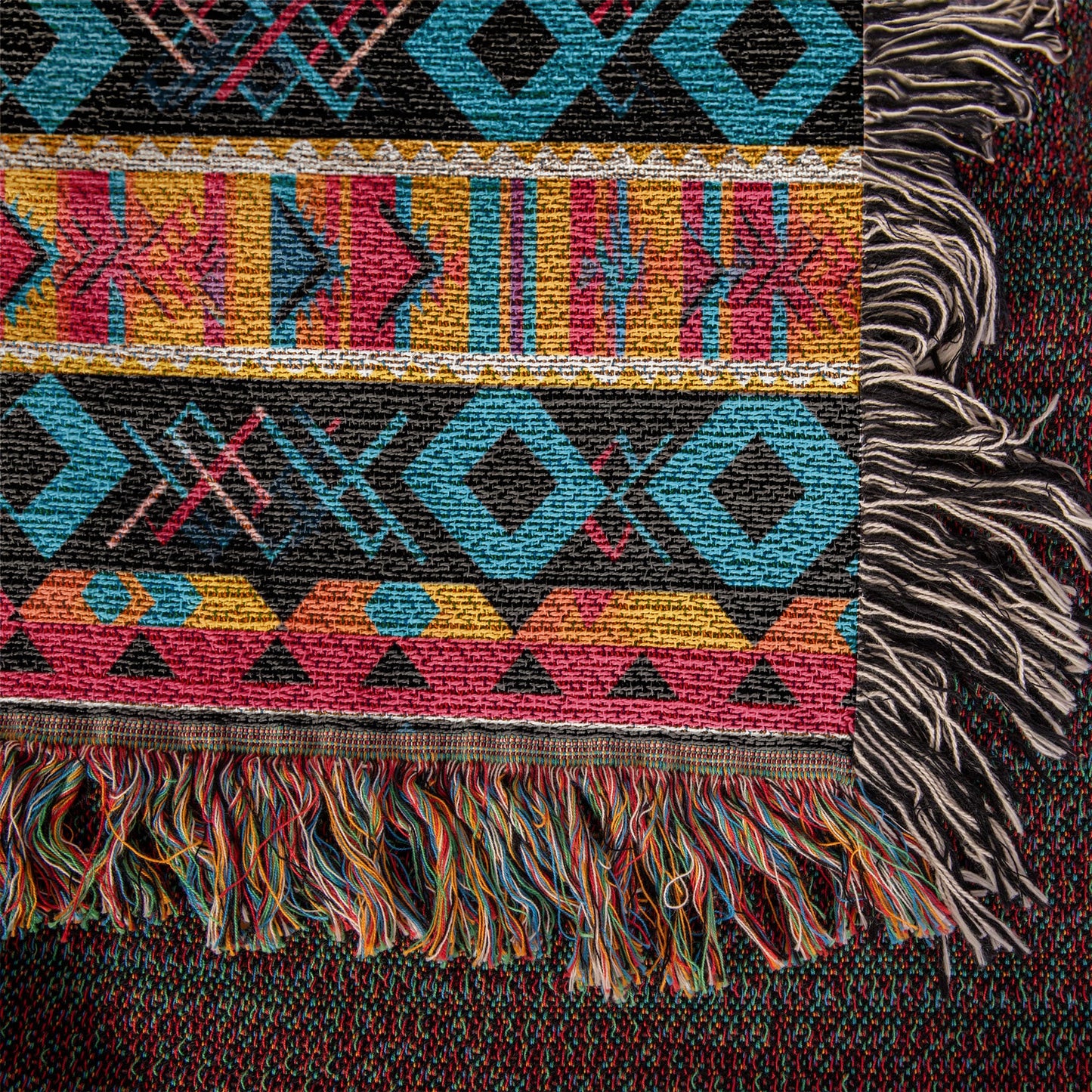 Mexican Textile Pattern 011 - 50" x 60" Heirloom Woven Blanket