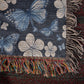 Butterflies And Flowers Pattern 005 - 50" x 60" Heirloom Woven Blanket