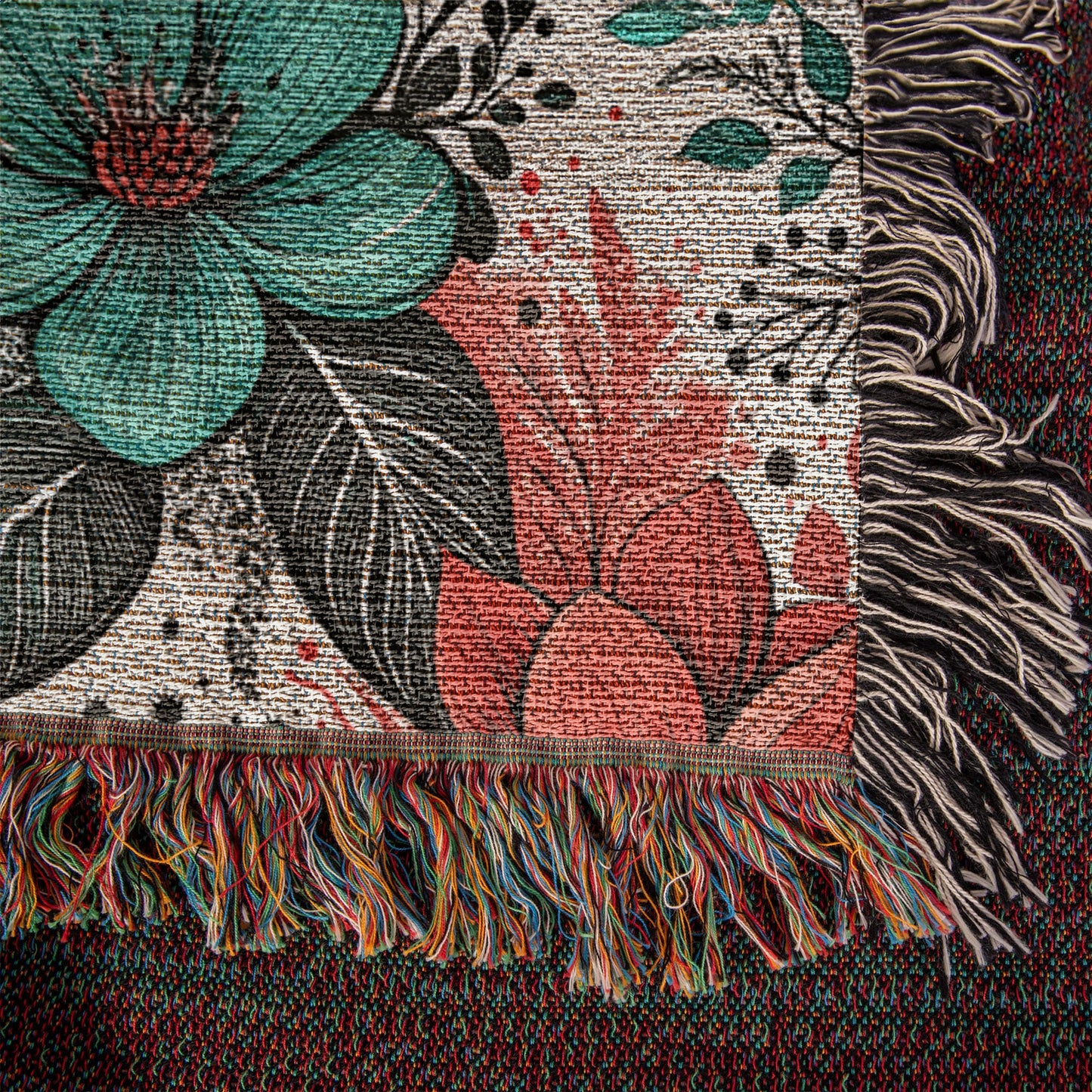 Oversized Floral Pattern 002 - 50" x 60" Heirloom Woven Blanket