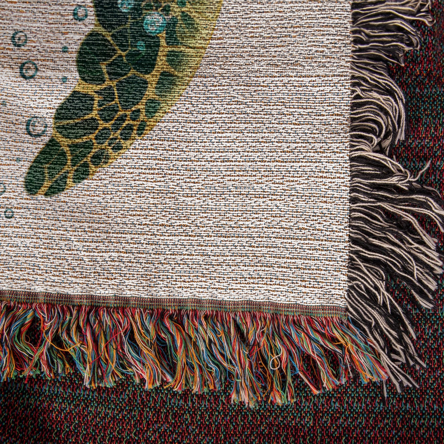Cute Sea Turtle 004 - 50" x 60" Heirloom Woven Blanket