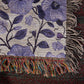 Blue And Purple Floral Pattern 028 - 50" x 60" Heirloom Woven Blanket