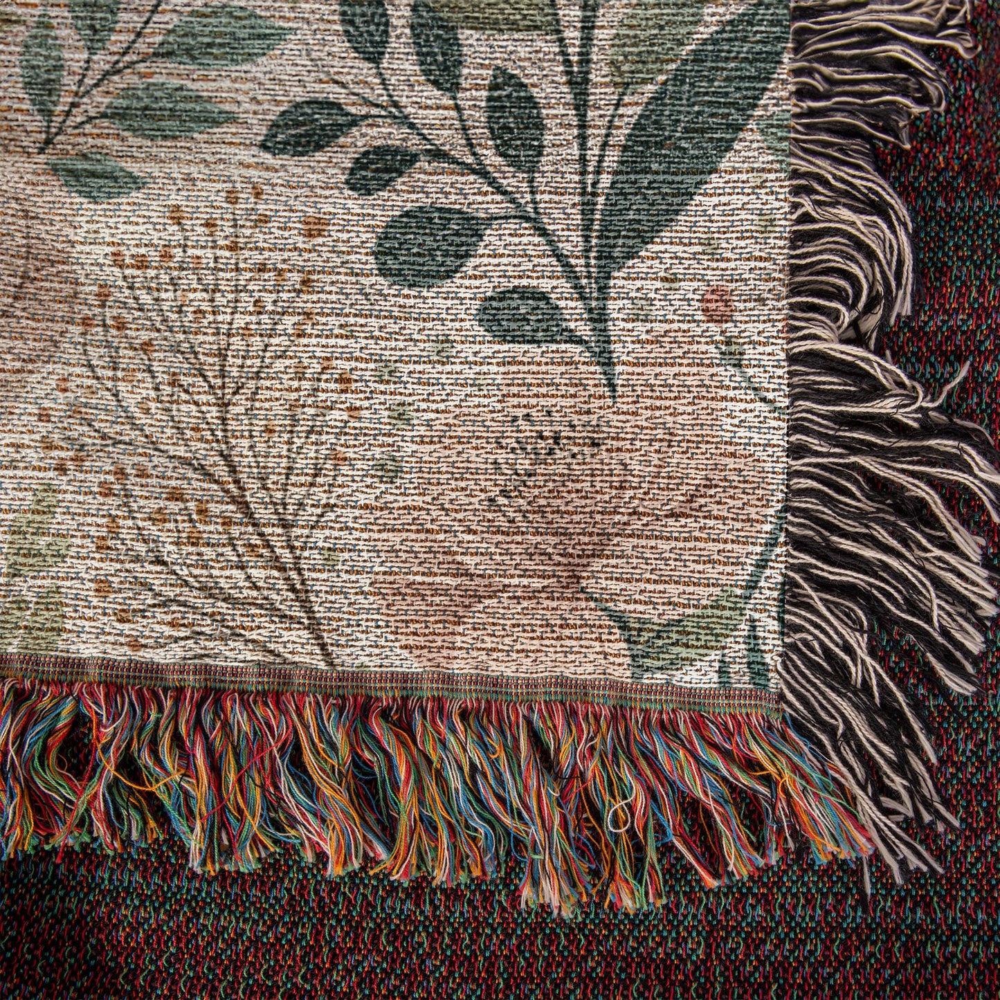 Oversized Floral Pattern 010 - 50" x 60" Heirloom Woven Blanket
