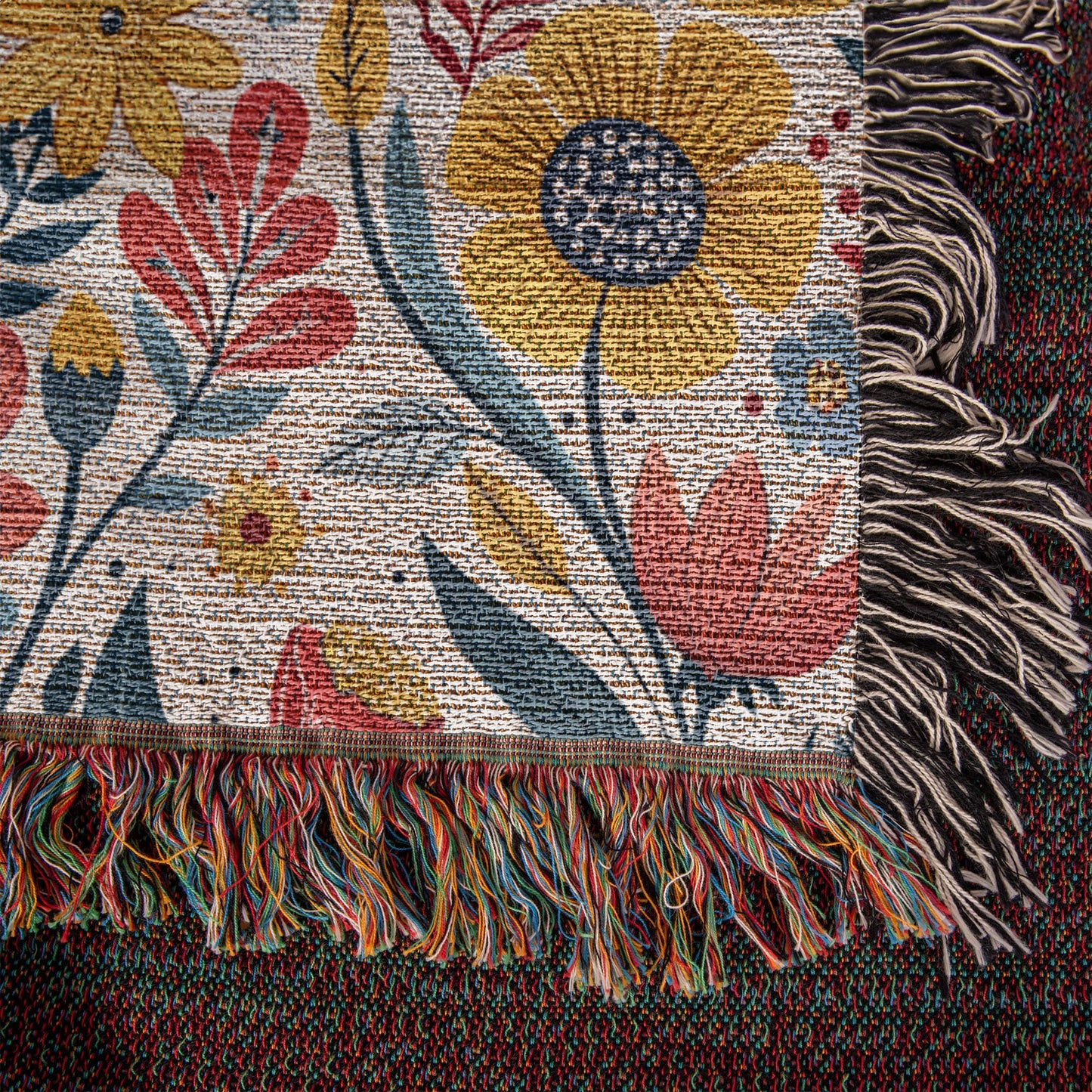 Oversized Floral Pattern 012 - 50" x 60" Heirloom Woven Blanket