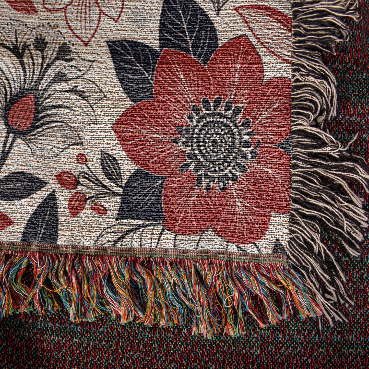 Oversized Floral Pattern 004 - 50" x 60" Heirloom Woven Blanket