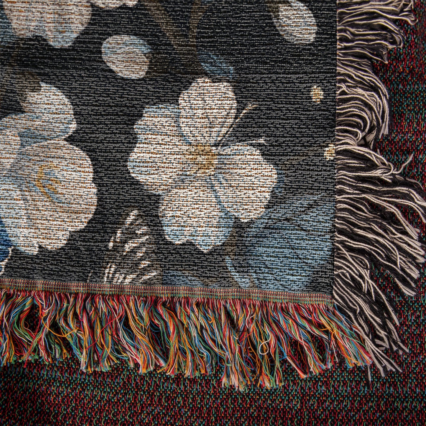 Butterflies And Flowers Pattern 019 - 50" x 60" Heirloom Woven Blanket