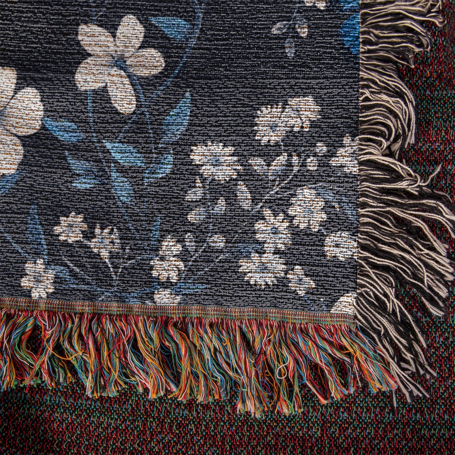 Butterflies And Flowers Pattern 009 - 50" x 60" Heirloom Woven Blanket