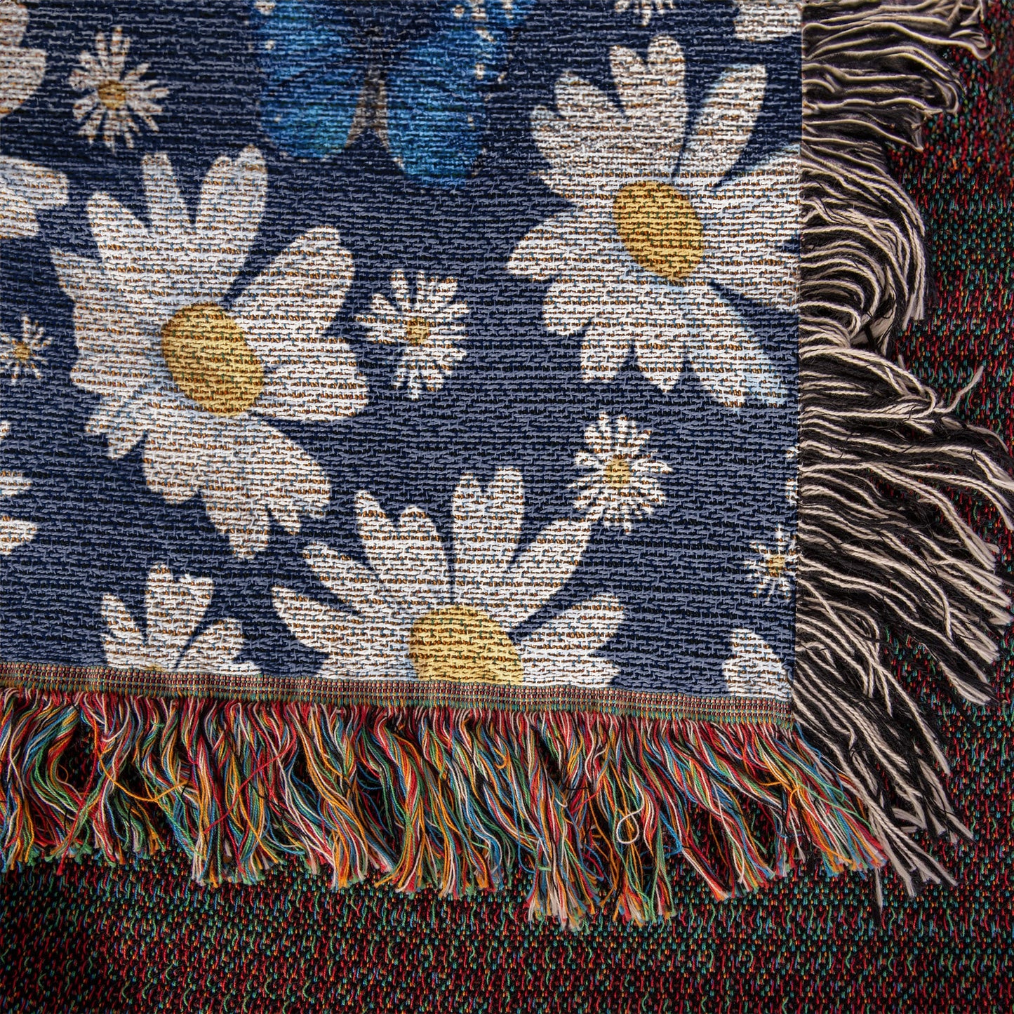 Butterflies And Flowers Pattern 002 - 50" x 60" Heirloom Woven Blanket