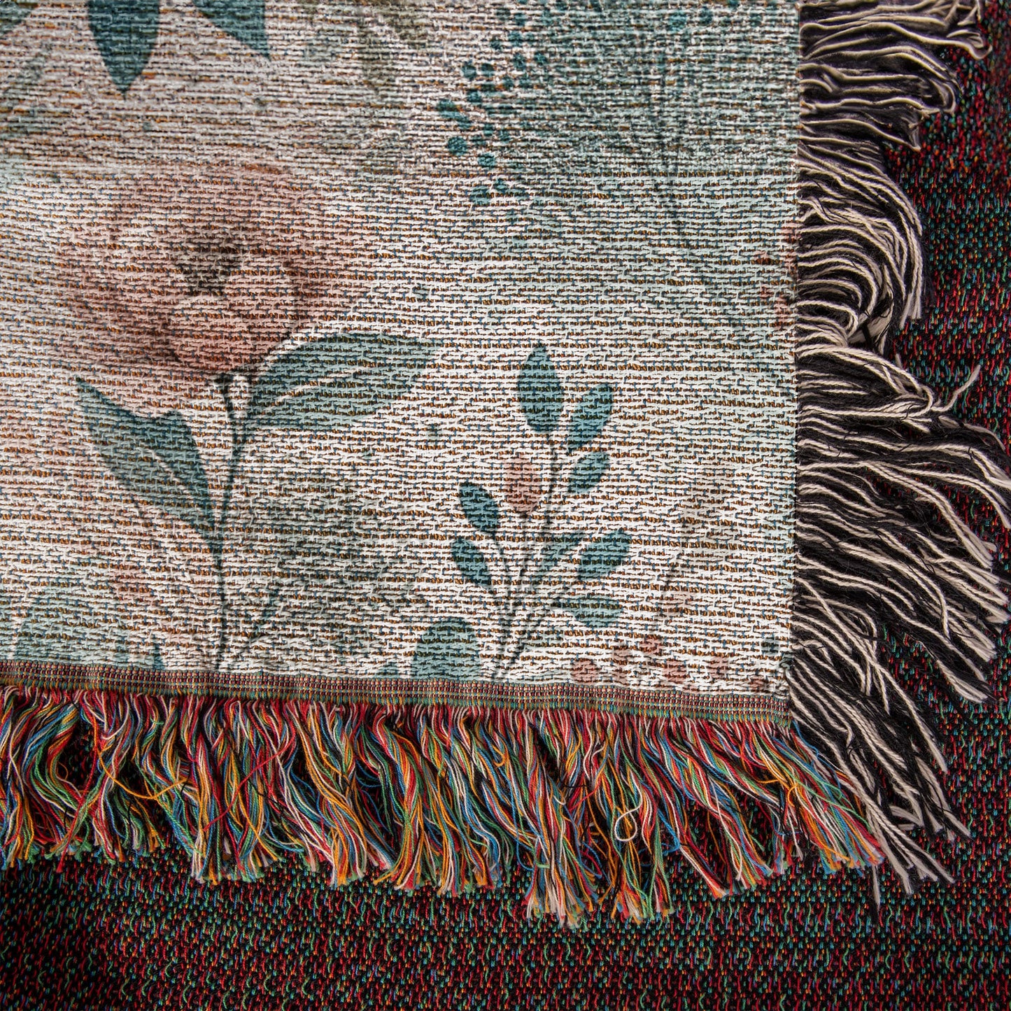 Oversized Floral Pattern 008 - 50" x 60" Heirloom Woven Blanket