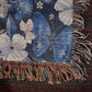 Butterflies And Flowers Pattern 006 - 50" x 60" Heirloom Woven Blanket