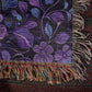 Blue And Purple Floral Pattern 011 - 50" x 60" Heirloom Woven Blanket