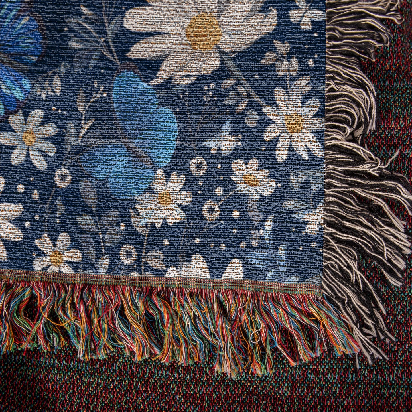 Butterflies And Flowers Pattern 018 - 50" x 60" Heirloom Woven Blanket