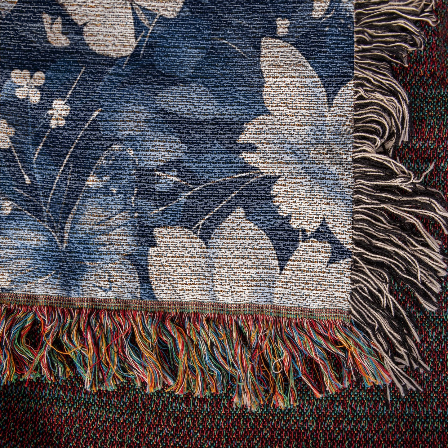 Butterflies And Flowers Pattern 004 - 50" x 60" Heirloom Woven Blanket
