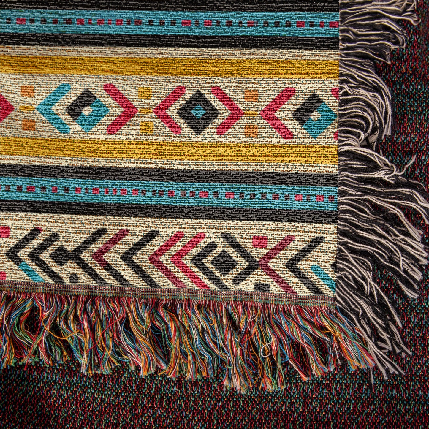 Mexican Textile Pattern 001 - 50" x 60" Heirloom Woven Blanket