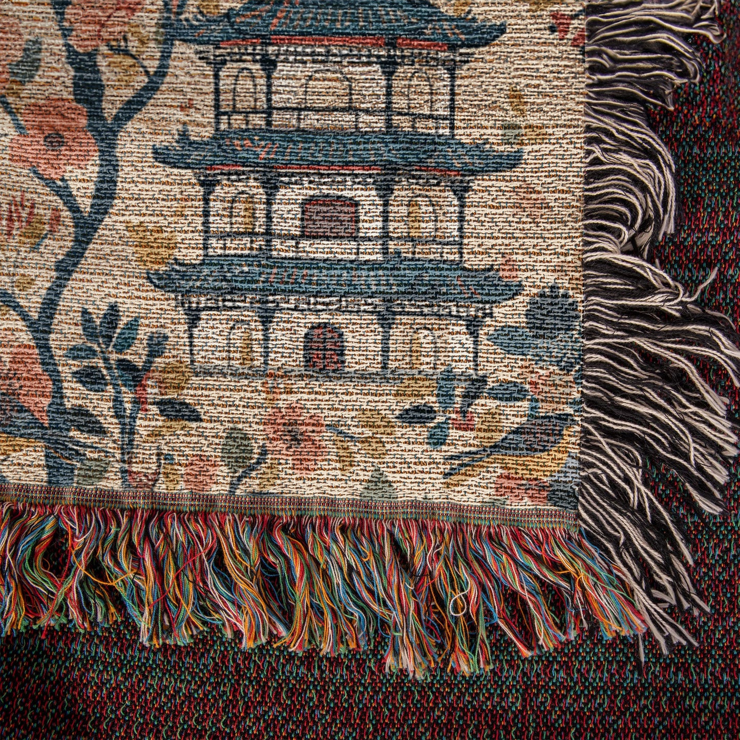 Chinoiserie Pattern 003 - 50" x 60" Heirloom Woven Blanket