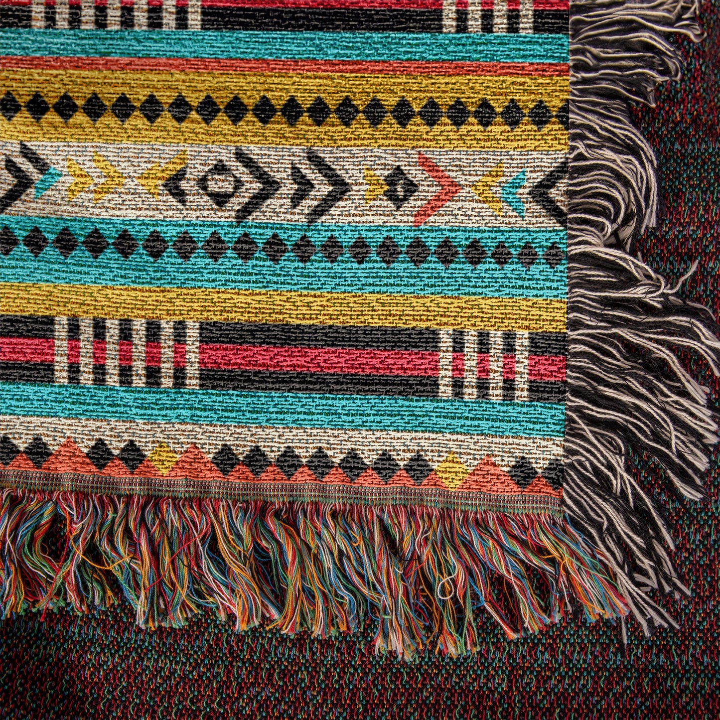 Mexican Textile Pattern 010 - 50" x 60" Heirloom Woven Blanket