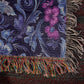 Blue And Purple Floral Pattern 013 - 50" x 60" Heirloom Woven Blanket