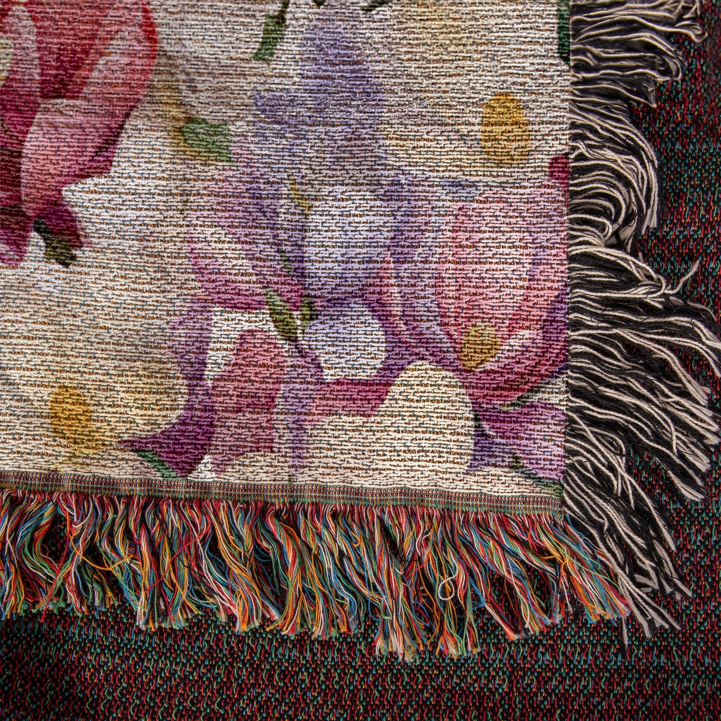 Spring Flowers Pattern 007 - 50" x 60" Heirloom Woven Blanket