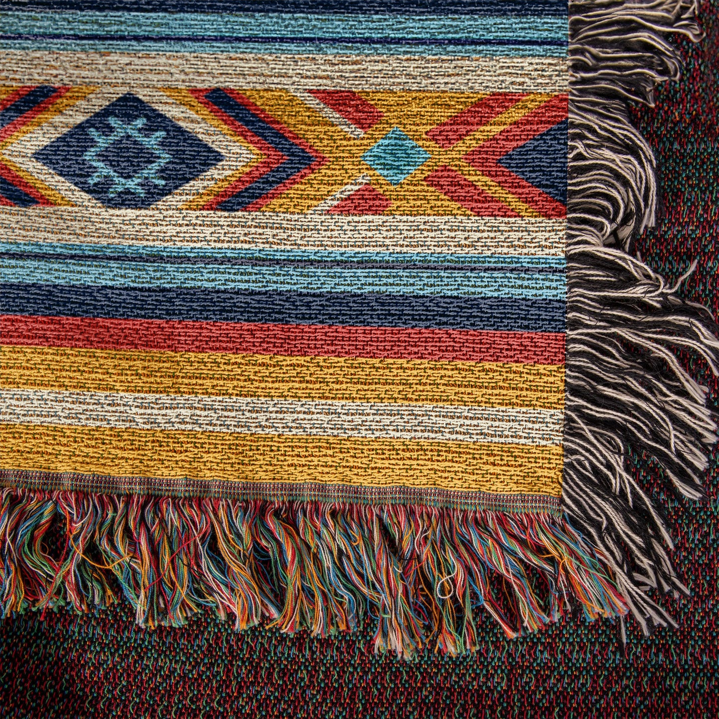 Mexican Textile Pattern 008 - 50" x 60" Heirloom Woven Blanket