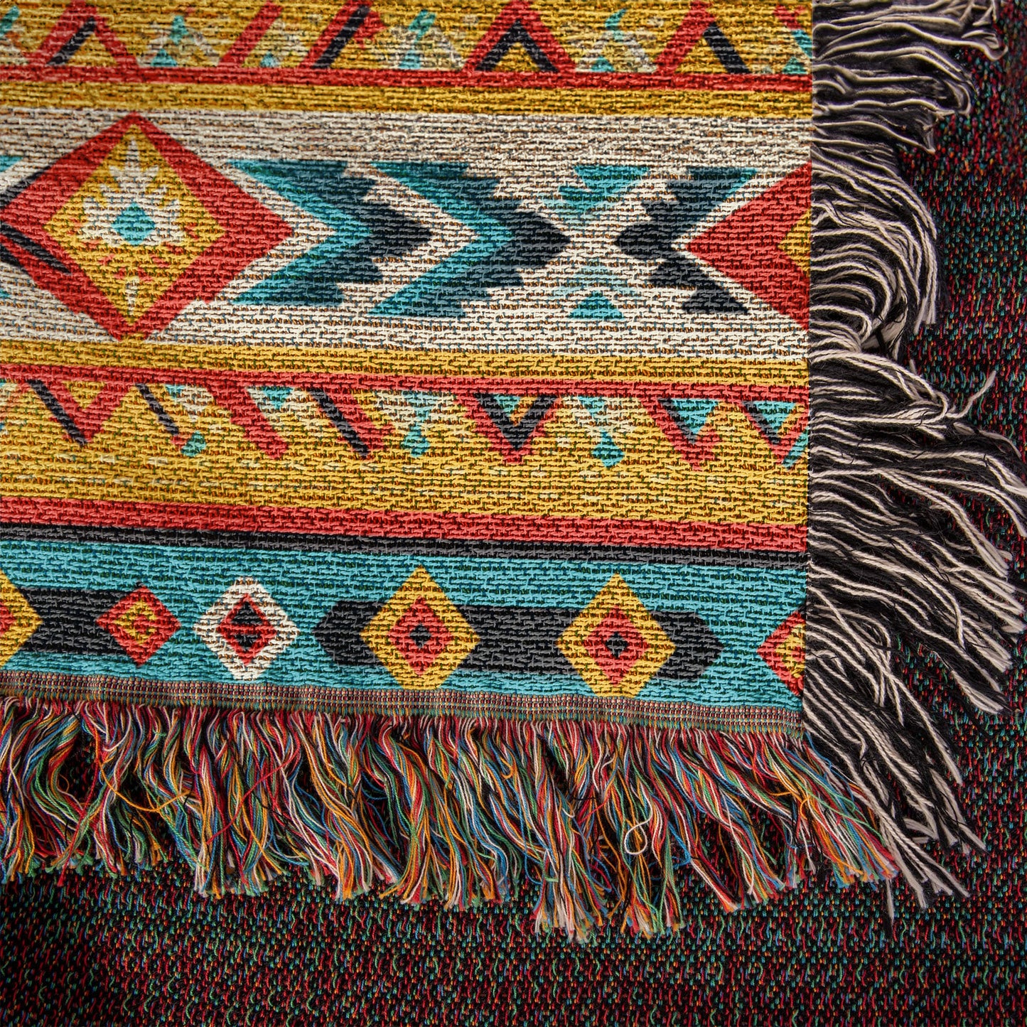 Mexican Textile Pattern 004 - 50" x 60" Heirloom Woven Blanket