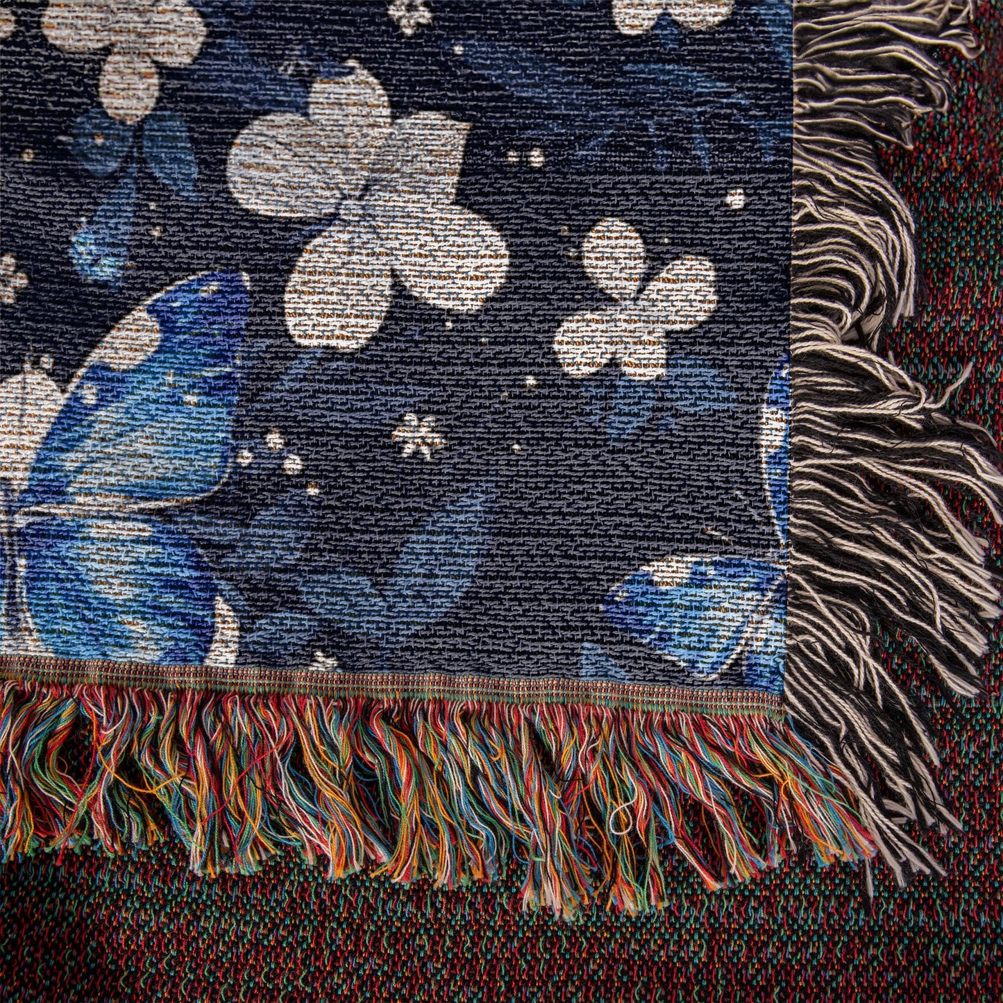 Butterflies And Flowers Pattern 013 - 50" x 60" Heirloom Woven Blanket