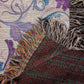 Blue And Purple Floral Pattern 016 - 50" x 60" Heirloom Woven Blanket