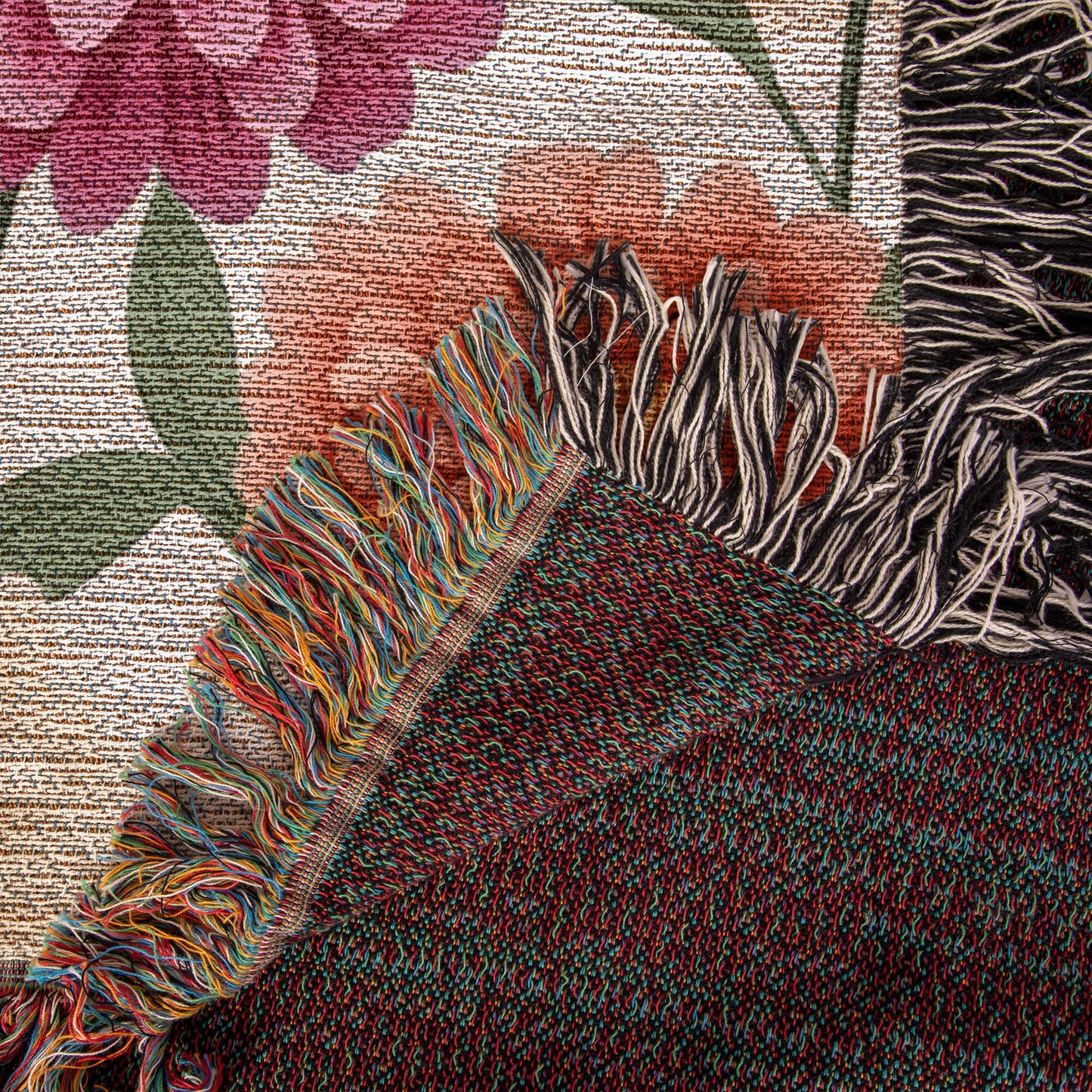 Spring Flowers Pattern 010 - 50" x 60" Heirloom Woven Blanket