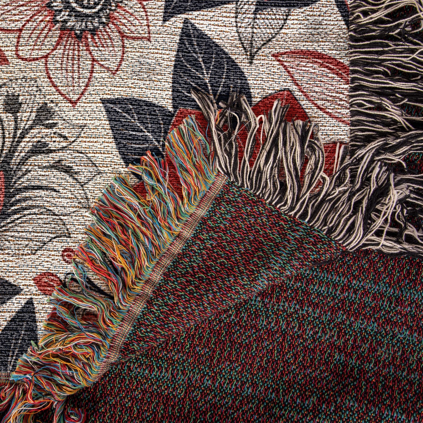 Oversized Floral Pattern 004 - 50" x 60" Heirloom Woven Blanket
