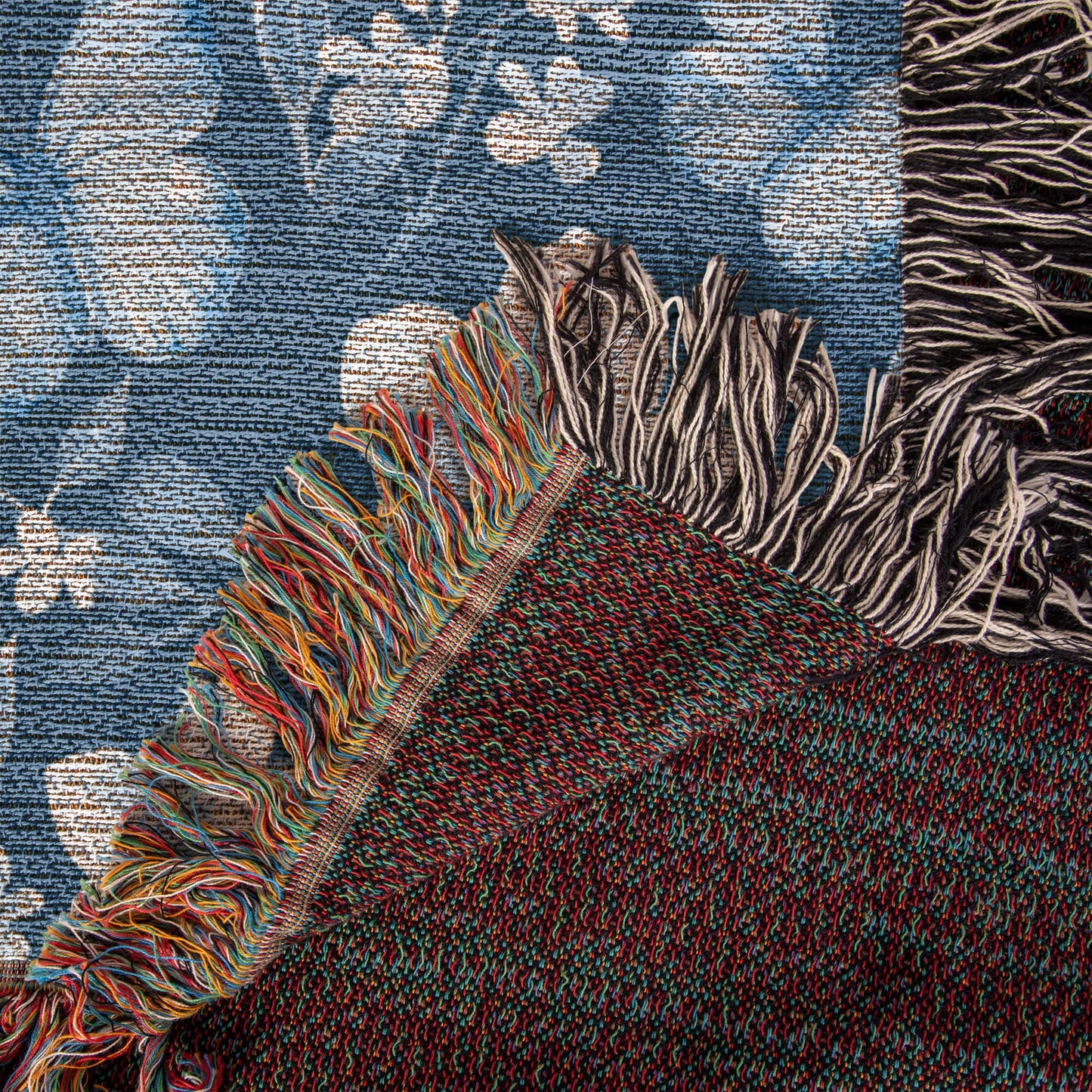 Butterflies And Flowers Pattern 023 - 50" x 60" Heirloom Woven Blanket