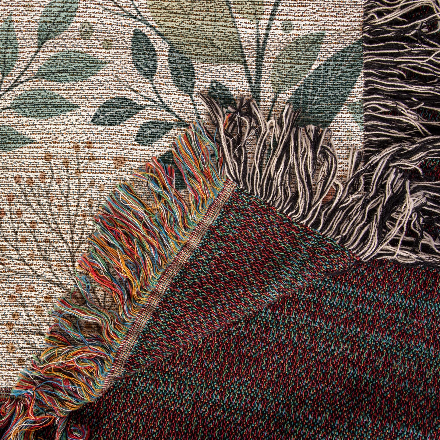 Oversized Floral Pattern 010 - 50" x 60" Heirloom Woven Blanket