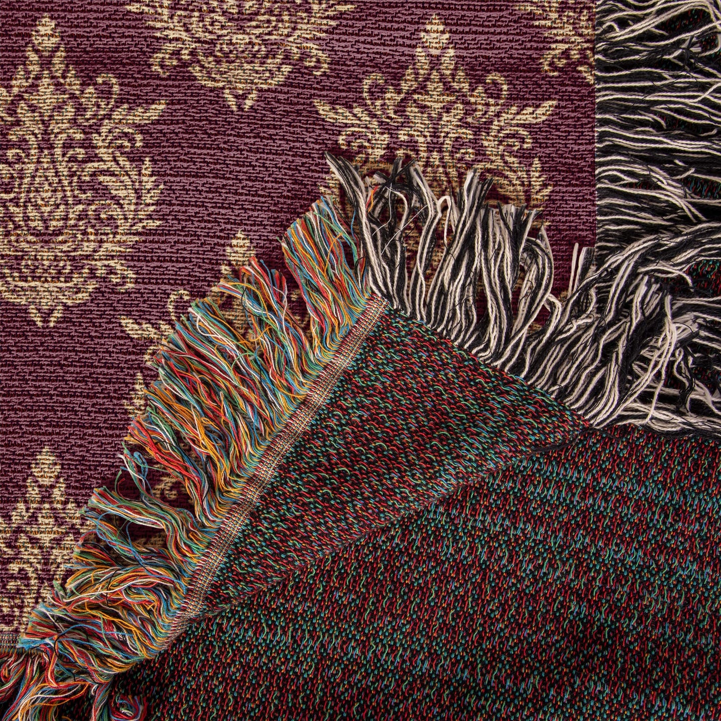 Damask Pattern 013 - 50" x 60" Heirloom Woven Blanket