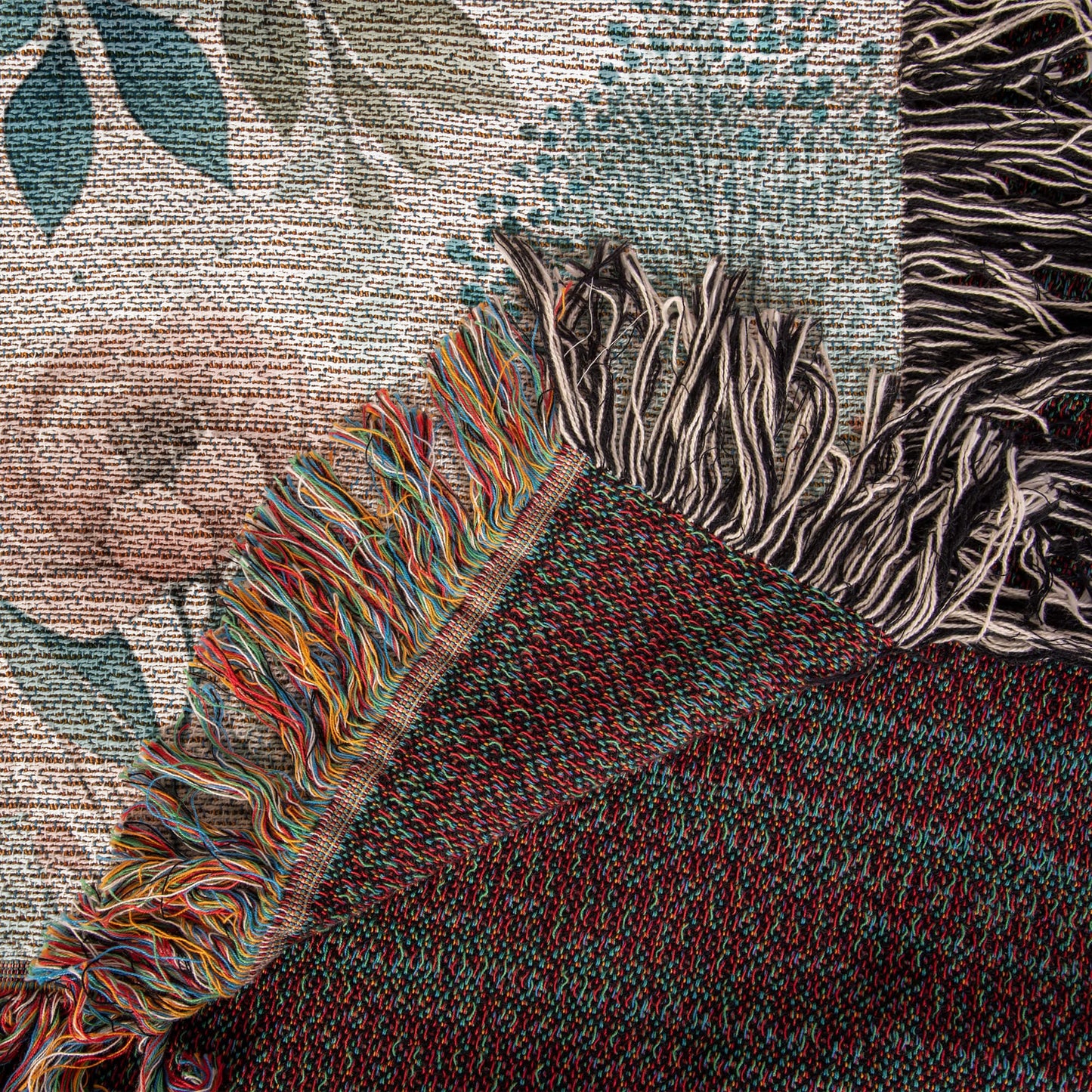 Oversized Floral Pattern 008 - 50" x 60" Heirloom Woven Blanket