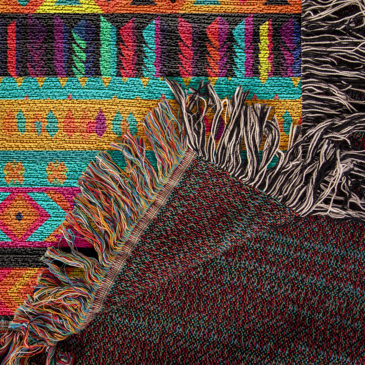Mexican Textile Pattern 007 - 50" x 60" Heirloom Woven Blanket