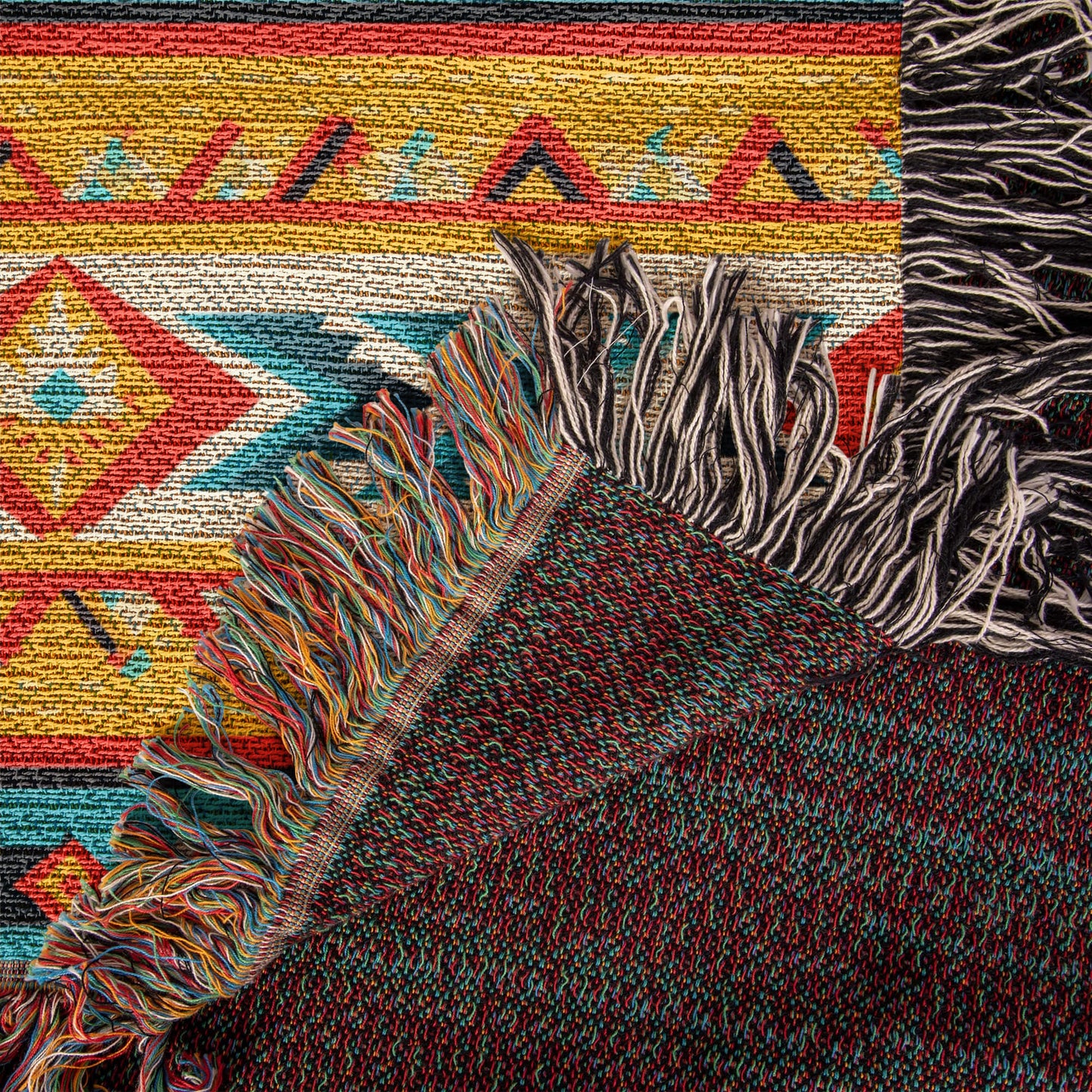 Mexican Textile Pattern 004 - 50" x 60" Heirloom Woven Blanket