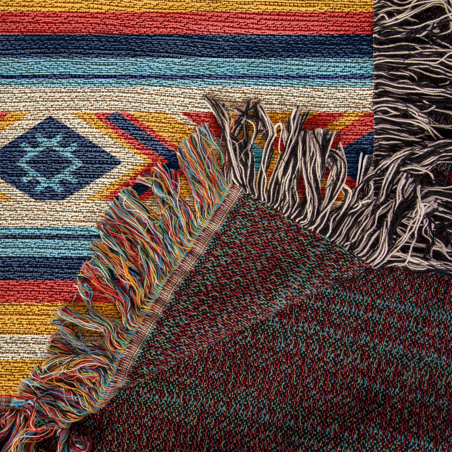 Mexican Textile Pattern 008 - 50" x 60" Heirloom Woven Blanket