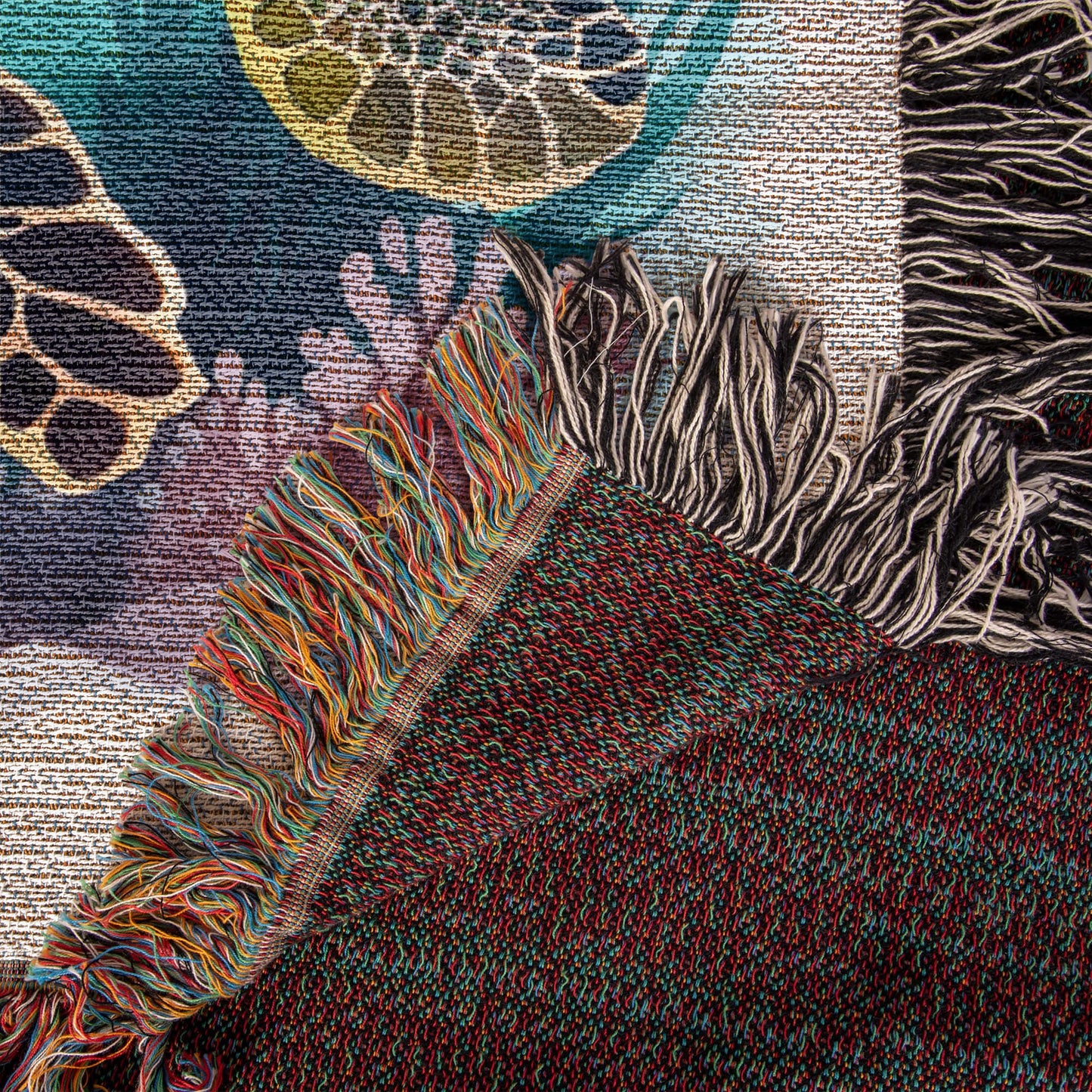 Cute Sea Turtle 008 - 50" x 60" Heirloom Woven Blanket