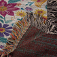 Mexican Floral Fiesta Pattern 013 - 50" x 60" Heirloom Woven Blanket