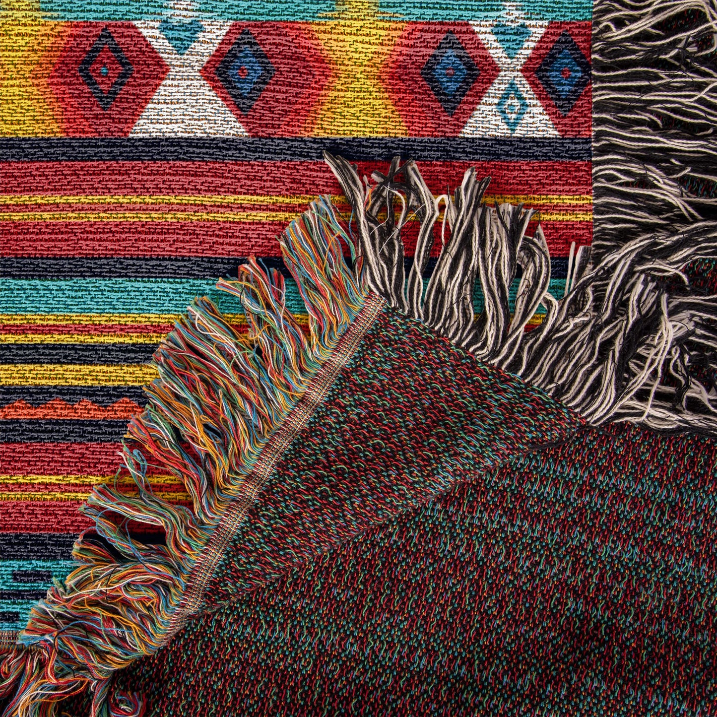 Mexican Textile Pattern 006 - 50" x 60" Heirloom Woven Blanket