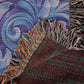 Blue And Purple Floral Pattern 010 - 50" x 60" Heirloom Woven Blanket