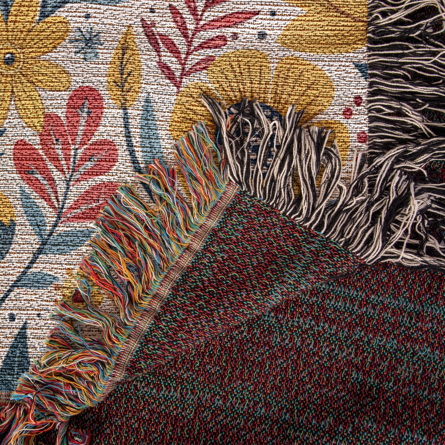 Oversized Floral Pattern 012 - 50" x 60" Heirloom Woven Blanket