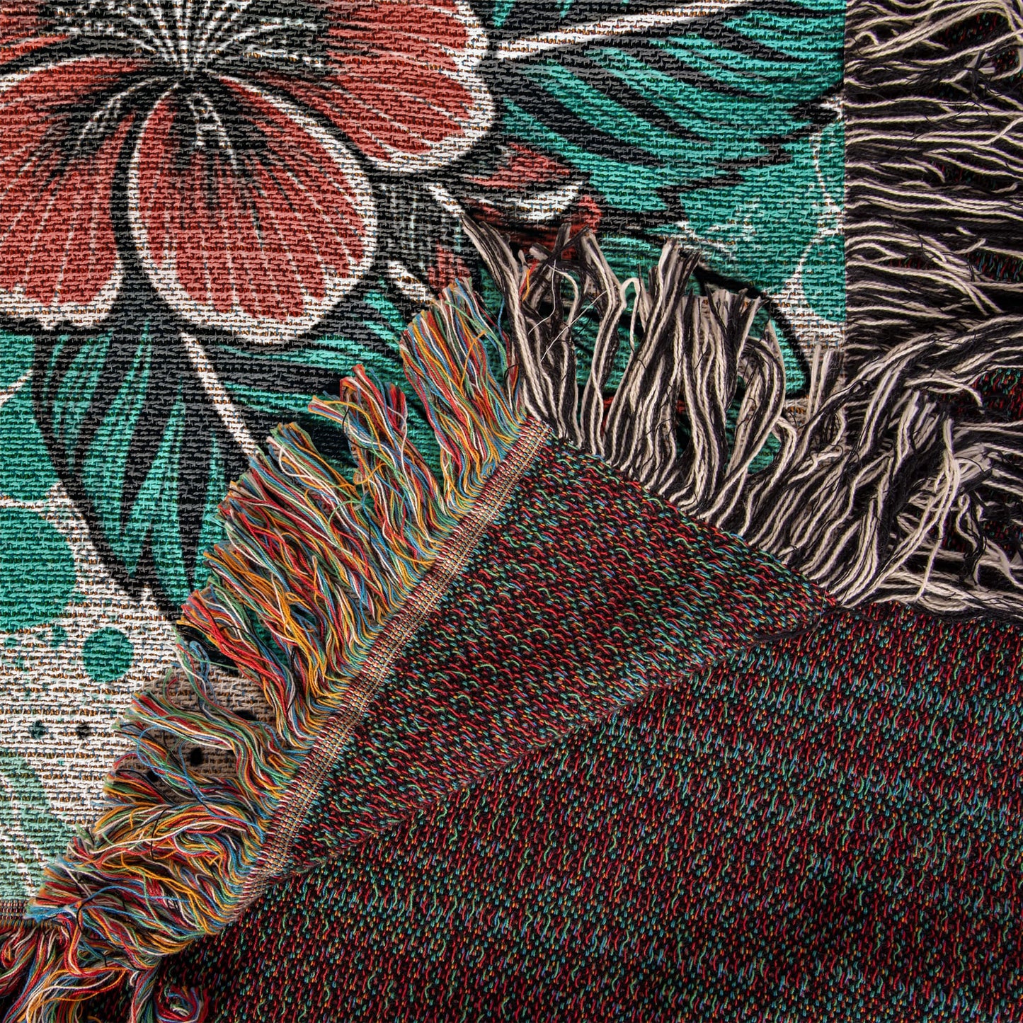 Oversized Floral Pattern 005 - 50" x 60" Heirloom Woven Blanket
