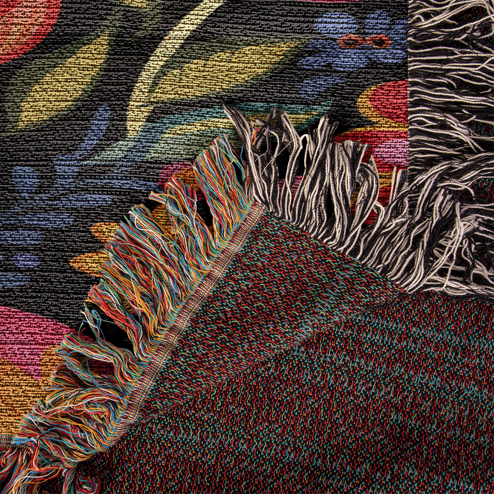 Mexican Floral Fiesta Pattern 052 - 50" x 60" Heirloom Woven Blanket