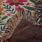 Mexican Floral Fiesta Pattern 004 - 50" x 60" Heirloom Woven Blanket