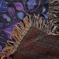Blue And Purple Floral Pattern 011 - 50" x 60" Heirloom Woven Blanket