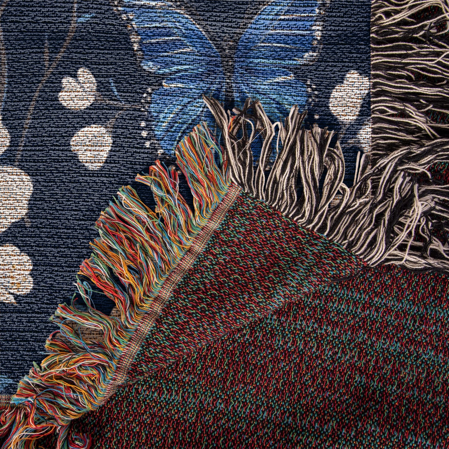 Butterflies And Flowers Pattern 003 - 50" x 60" Heirloom Woven Blanket